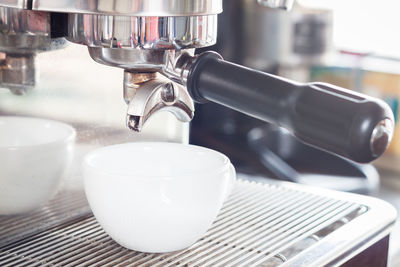 Close-up of coffee machine