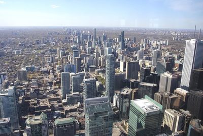 High angle view of cityscape