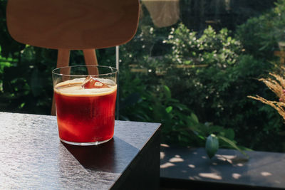 Close-up of drink on table