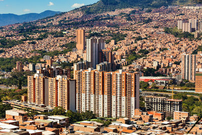 High angle view of cityscape