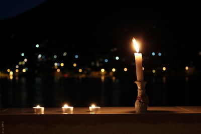 Close-up of candles