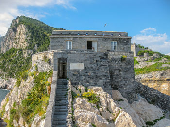 View of historical building against cloudy sky