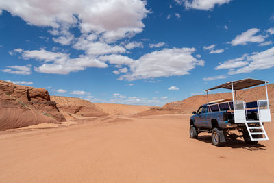 Scenic view of desert against sky