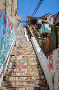 Graffiti on wall of building against sky