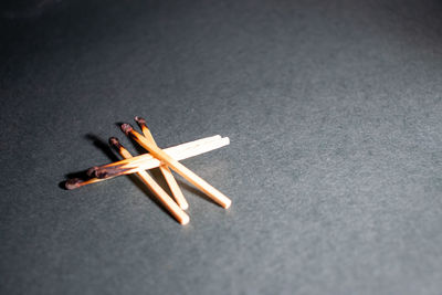 High angle view of pencil on table