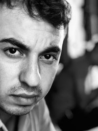 Close-up portrait of young man