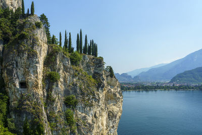 Panoramic view of lake against sky