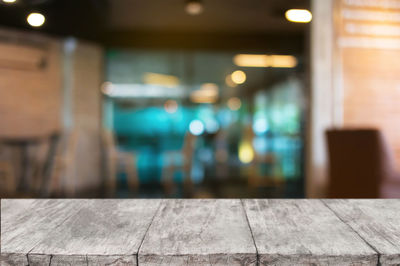 Defocused image of empty seats in building