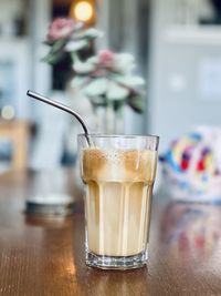 Close-up of coffee on table