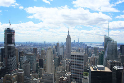 Aerial view of buildings in city