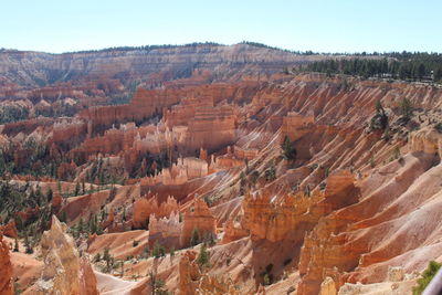 Aerial view of natural rock formation