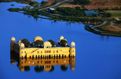 Reflection of buildings in water