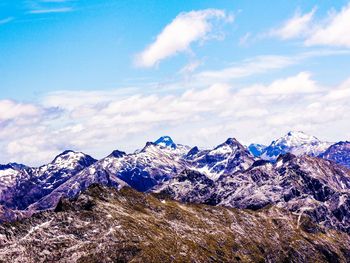 Scenic view of dramatic landscape against sky