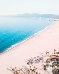 High angle view of beach against sky