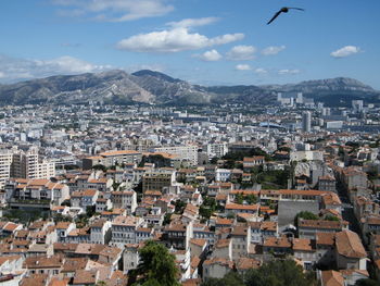 Cityscape against sky