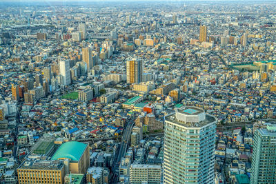 High angle view of cityscape