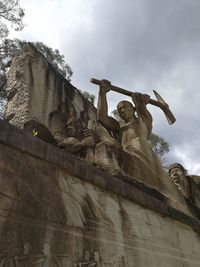 Low angle view of statue