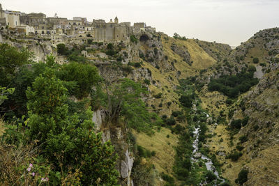 Panoramic view of old ruins