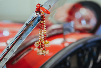 Close-up of vintage car