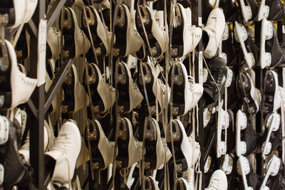 Full frame shot of ice skate at market stall