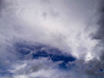 Low angle view of clouds in sky