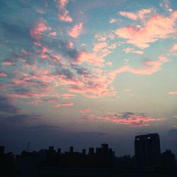 Scenic view of dramatic sky during sunset