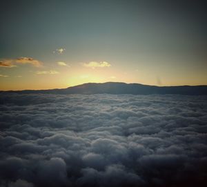 Scenic view of cloudscape at sunset