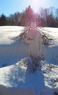 Scenic view of snow covered landscape