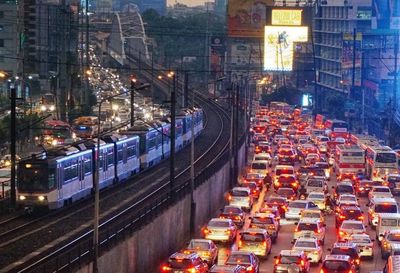 City street at night