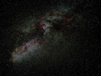 Close-up of star field against sky at night