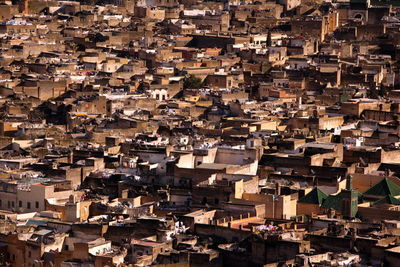 High angle shot of townscape