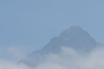 Low angle view of mountain against sky