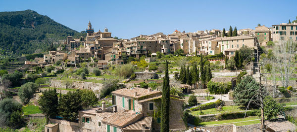 Valldemossa against clear sky