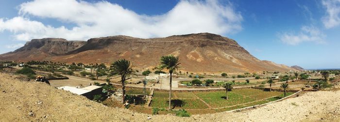 Panoramic view of landscape against sky