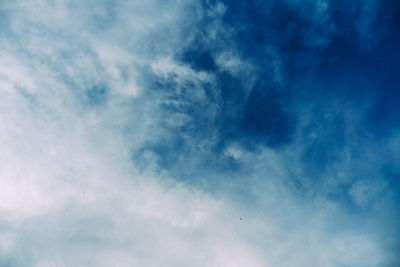 Low angle view of clouds in sky