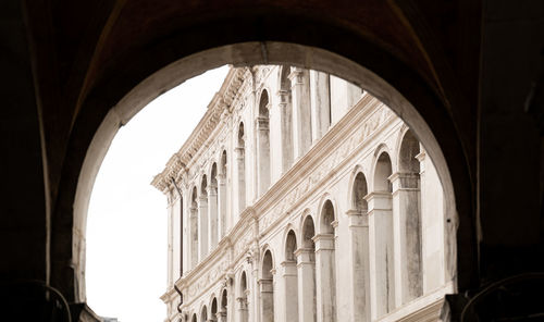 Low angle view of historic building