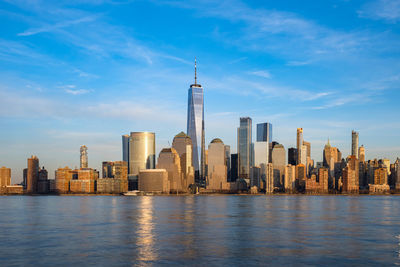 View of buildings in city against sky