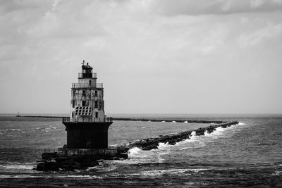 Lighthouse in sea