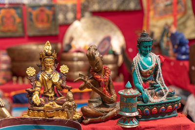 Close-up of statue in temple