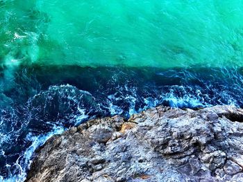 Close-up of rocks in sea