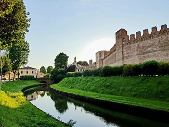 Forfied wall around cittadella italy