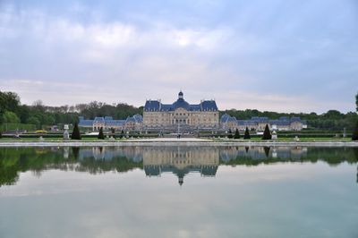 Reflection of buildings in water