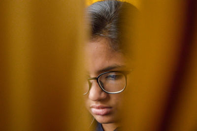 Close-up of teenage girl