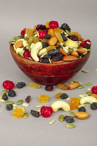 Close-up of food in bowl on table