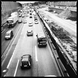 High angle view of traffic on highway