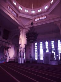 Low angle view of illuminated building