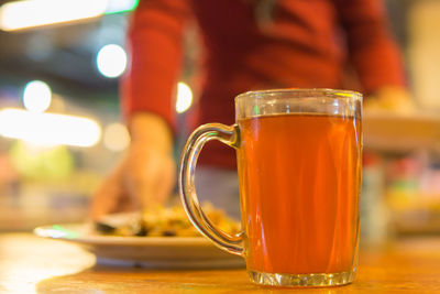 Close-up of drink on table