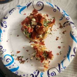 Close-up of food in plate on table