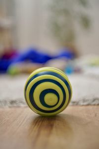 Close-up of easter egg on table