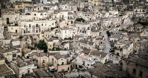 High angle shot of townscape